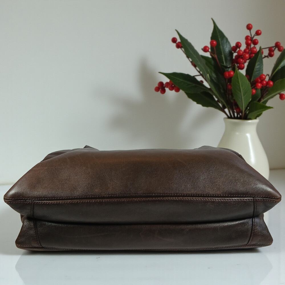 Authentic Chanel Cc Brown Coco Mark Lambskin Leat… - image 6